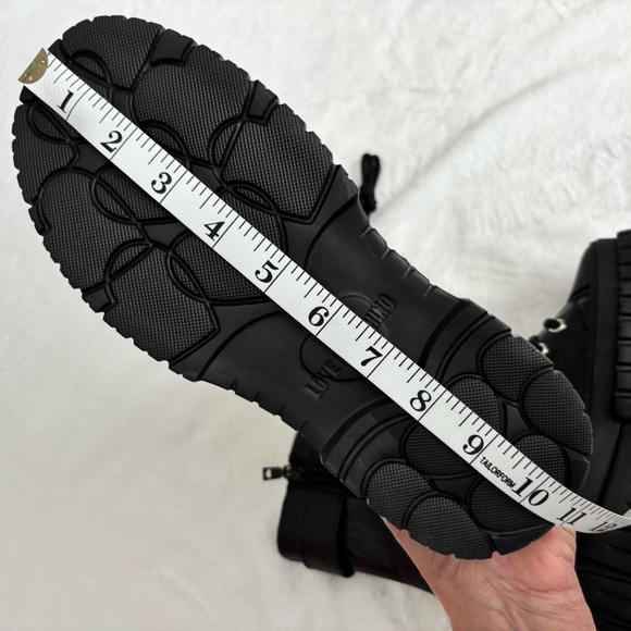 LOVE MOSCHINO Black Leather Moto Biker Boots--NEW--7 - Picture 15 of 15